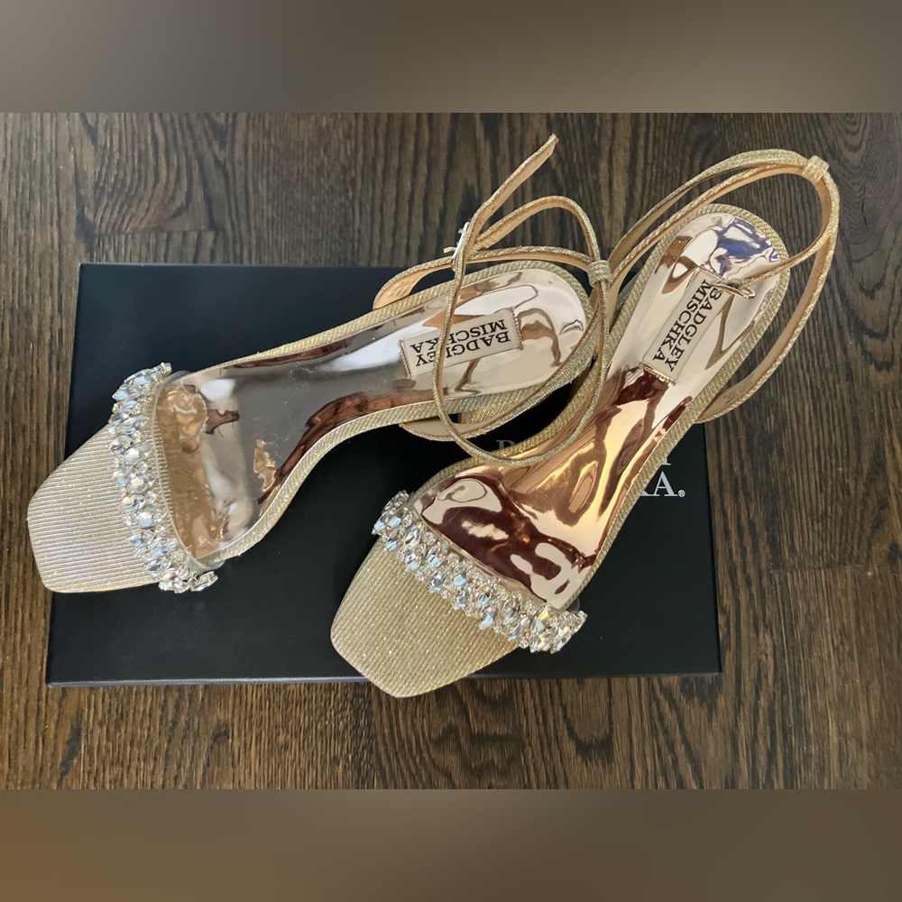 Badgley Mischka Platino Metallic Harlow Sandal